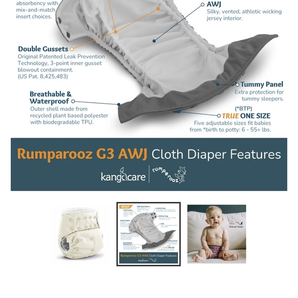 Cloth Diaper All In One Rumparoos - Picture 10 of 10